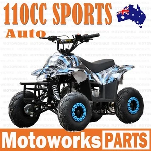 MOTOWORKS 110CC sports Auto ATV QUAD Dirt Bike Gokart 4 Wheeler Buggy kids blue - Picture 1 of 13