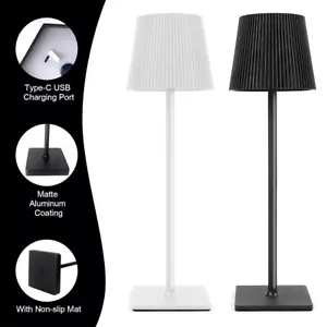 Dimmbar Akku Tischleuchte Touch Tischlampe LED Lampe USB-Innen & Außen Kabellos - Bild 1 von 12