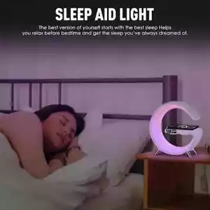 Sound Machine Smart Alarm Clock-Bluetooth Speaker-Wake Up Light Wireless Charger - Picture 1 of 8