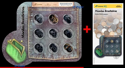 23-02 MONEDAS BRASILEÑAS BRASIL 2023, REIS CRUZEIRO CRUZADOS REALES, MNH Y FOLLETO Foto 1 de 4