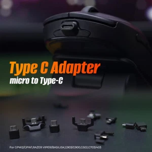 Wireless Mouse Adapter Micro USB to Type-C for Logitech/ Razer G502 G903 G703 - Afbeelding 1 van 14