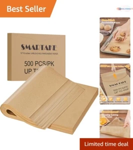 Unbleached Baking Parchment Paper - 500 Sheets, 12x16 Inches, Easy Clean - Picture 1 of 10