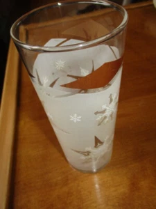 Vaso de beber único de Navidad con copos de nieve 6 1/2" de alto ¡Muy bonito! - Imagen 1 de 7