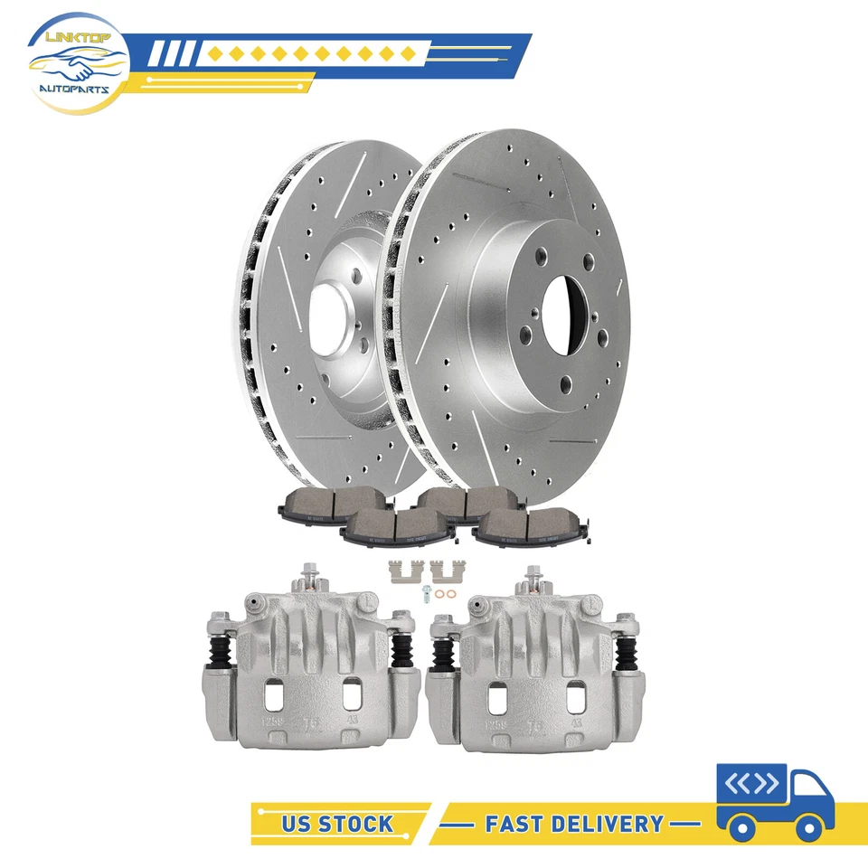 Brake Calipers Front And Rotors Ceramic Pad For 2011-2016 Subaru Impreza Foto 1 de 1