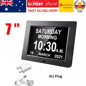 8inch LED Dementia Digital Calendar Clock Alarm Extra Large Day/Week/Month/Year - Picture 1 of 22