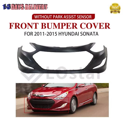 Front Bumper Cover W/o Park Assist Sensor For 11-15 Hyundai Sonata 865114R000 - Image 1 of 4