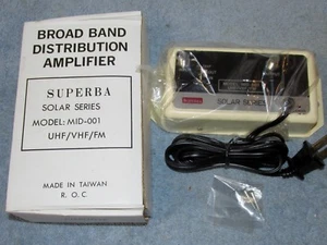 SUPERBA Solar Series MID-001 Broad Band Amplifier UHF/VHF/FM J0927 - Picture 1 of 8