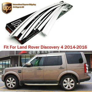 Chrome Side Window Sun Deflector Visor Rain Guard Fit For Land Rover Discovery 4 - Picture 1 of 10