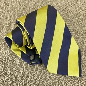 Atkinsons Krawatte Vollseide gelb blau gestreift 3,75" x 57" Irland - Bild 1 von 7