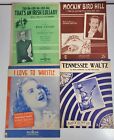 Four Pieces Of Vintage/Antique Sheet Music. Waltz Jazz Movie Score