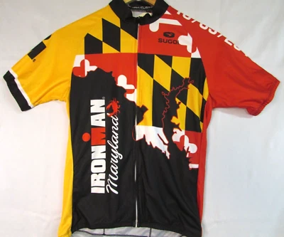 SUGOI Cycling Jersey Women's Small Full Zip Short Sleeve Pockets MD Flag - Image 1 of 4