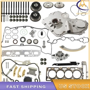 Kit de cadena de distribución bomba de aceite actuador engranaje cubierta kit para GM Ecotec Chevrolet GMC - Imagen 1 de 14
