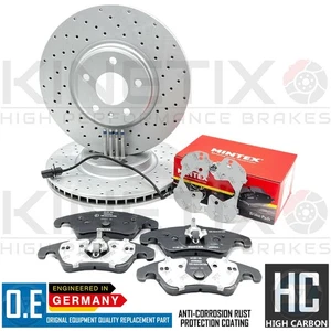 PARA AUDI Q5 (8RB) 3.0 TDI DISCOS DE FRENO DELANTEROS PERFORADOS PASTILLAS MINTEX Y SENSOR 320mm - Imagen 1 de 7
