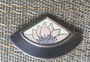 One Vintage Retro Cloisonne  Signed Laurel Burch ClipOn  Water Lily Replacement  - Picture 1 of 2