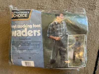 Sportsman’s Choice Waders Vinyl Stocking Foot Mens Sz Medium Fishing Apparel NOS - Image 1 of 2