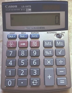 Canon Calculator LS-100TS Solar Cell 10-Digit LCD Mini Desktop Business Tax - Picture 1 of 3
