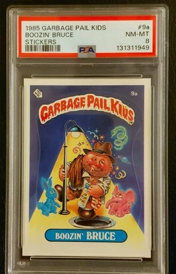 1985 TOPPS OS1 GARBAGE PAIL KIDS - BOOZIN' BRUCE #9A - PSA 8 - NO RESERVE - Image 1 of 4