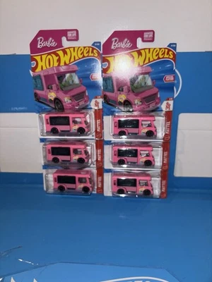 ЛОТ (6) BARBIE DREAM CAMPER HOT WHEELS, РОЗОВЫЙ, 2026 A CASE, HW MATTEL!!!!!!!!!! - Изображение 1 из 4