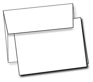 Blank White Greeting Cards With White Envelopes 5" x 7" Pack Of 100 Printable  - Picture 1 of 5