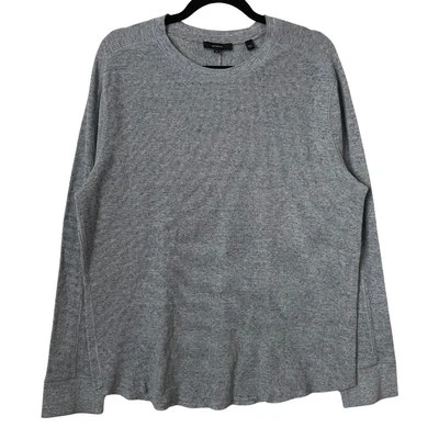 Рубашка мужская Vince размер XL серая синяя тепловая вафельная вязаная с длинным рукавом хлопковая повседневная - Изображение 1 из 4