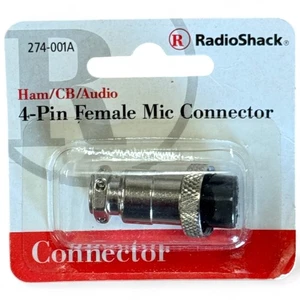 RadioShack 274-001A Amateurfunk/CB/Audio 4-Pin Buchse Mikrofonanschluss - Bild 1 von 3