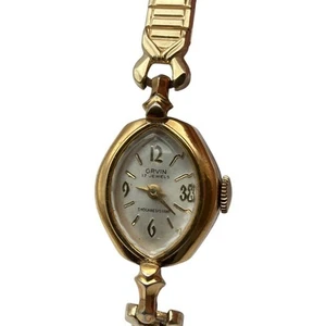 Orvin 17 Jewels Working Wind Up Womens Watch 17mm Shock Resistant - Picture 1 of 5