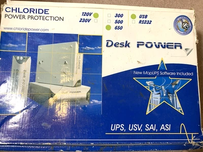 Chloride Power Protection Desk Power 650, 120V, USB $40 + free shipping - Image 1 of 4