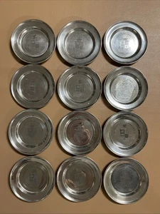 Menge 12 '79-'91 gravierte Robert E Lee Associates Williamsburg Zinn Teller - Bild 1 von 14