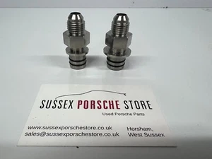 Porsche Boxster 911 986 996 997 AN Steering Rack hose adapters Race Track - Picture 1 of 8