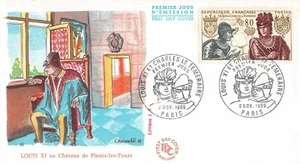 Enveloppe FDC FRANCE LOUIS XI & CHARLES LE TEMERAIRE 1969 PARIS - Picture 1 of 1