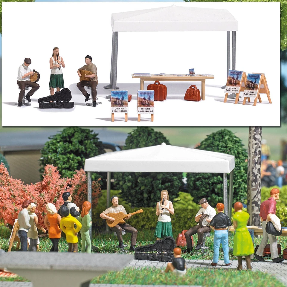 Action Set: Street musicians HO Gauge figures Busch 7846 - Image 1 of 1