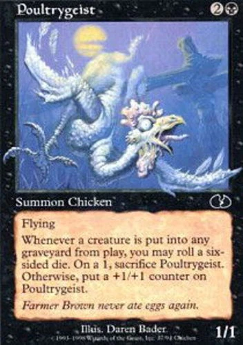 Poultrygeist ~ Near Mint Unglued MTG Magic UltimateMTG Black Card - Image 1 of 1