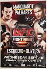 Affiche Nate Marquardt Rousimar Palhares + signée par carte UFC Fight Night 22 SBC