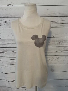 Bella Tank Top Sz S Mickey Mouse Tank Gray Polka Dot Simple Sleeveless Top Shirt - Picture 1 of 7