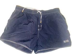 Hugo Boss Hombres Azul Marino Pantalones Cortos Bañador Forro Bolsillos - Medianos - Imagen 1 de 4