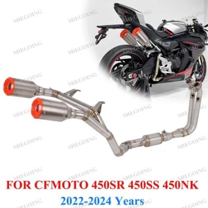 Slip On For CFMOTO 450SR 450SS 450NK Motorcycle Full Exhaust System Escape Moto - Picture 1 of 5