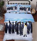 3D Penguin Groups 444 Bed Pillowcases Quilt Duvet Cover Set Single Queen Ca