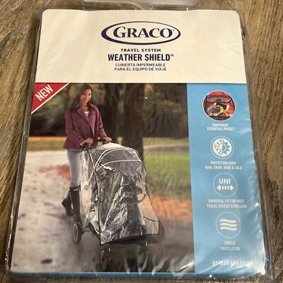 Sistema de viaje infantil Graco Universal Fit protector contra la intemperie con bolsillo esencial nuevo en paquete Foto 1 de 2