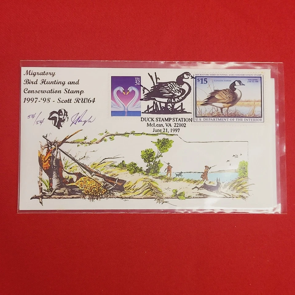 First Day of Issue Canada Goose Duck Station Stamp Cache Envelope Enclosure - Image 1 of 4
