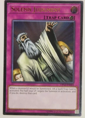 Solemn Judgement (OP12-EN003) - OTS Tournament Pack 12 - Light Play Ultimate - Image 1 of 4