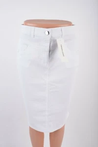Gerard Darel Womens Leni Straight Skirt Sz 38 US 6 White Stretch Cotton NWT - Picture 1 of 8