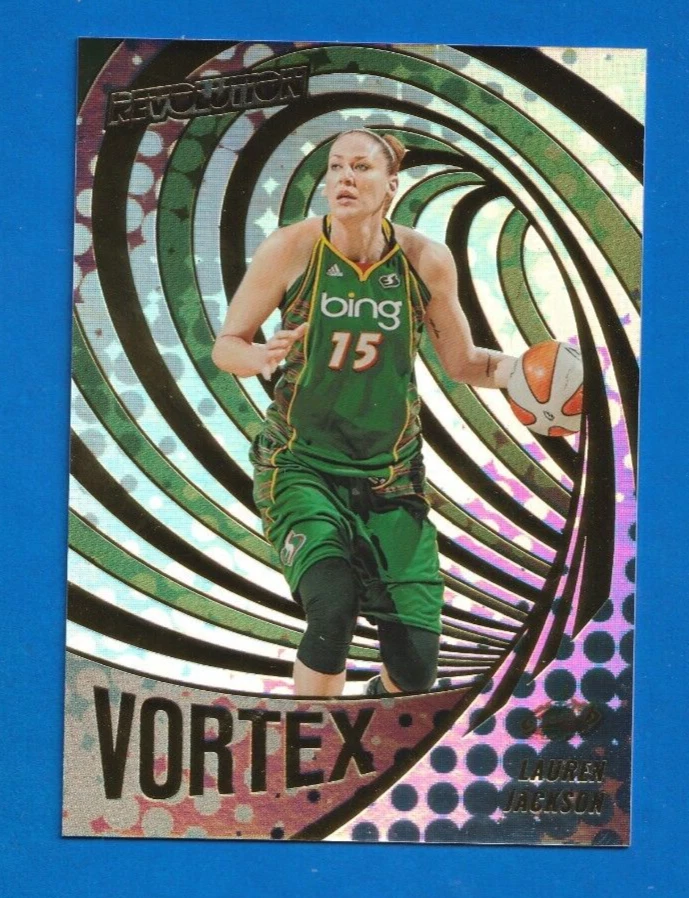 2022 Panini WNBA Revolution LAUREN JACKSON VORTEX INSERT #24 STORM - Image 1 of 1