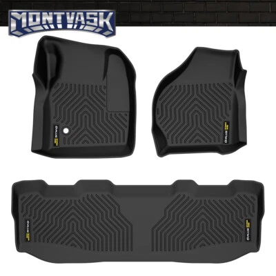 3D Molded TPE Floor Mats Liners Fit For 99-07 Ford F250 F350 Super Duty Crew Cab - Image 1 of 4