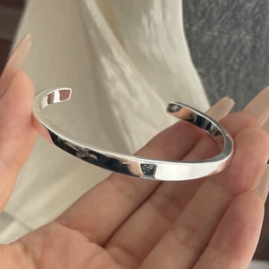 EDLES Armband 925 SILBER massiv Armkette Ring dünner ARMREIF Armzange Zirkonia - Bild 1 von 3