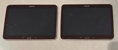 Lot of 2 Defective Samsung Galaxy Tab 3 Wi-Fi 16GB 10.1" LCD - Gold Brown - Image 1 of 4