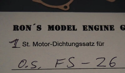 Gehäuse-Dichtungssatz für Modellmotor OS FS-26 - Bild 1 von 2