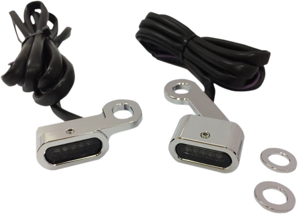 Drag Specialtie 2040-2137 LED Handlebar Marker Light Chrome Smoke Lens Sportster - Image 1 of 1