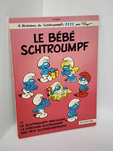 Smurfs French Book Le Bebe Schtroumpf Childrens 1984 - Picture 1 of 9