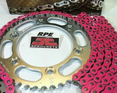 KIT CADENA Y PIÑONES ROSA CBR1000RR '06-07 RK X-Ring OEM o Fwy Foto 1 de 4