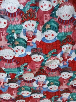 De colección Tela de Coser Brother Sister Studios Navidad Muñeco de Nieve Rojo Blanco 1.6yx45" Foto 1 de 4